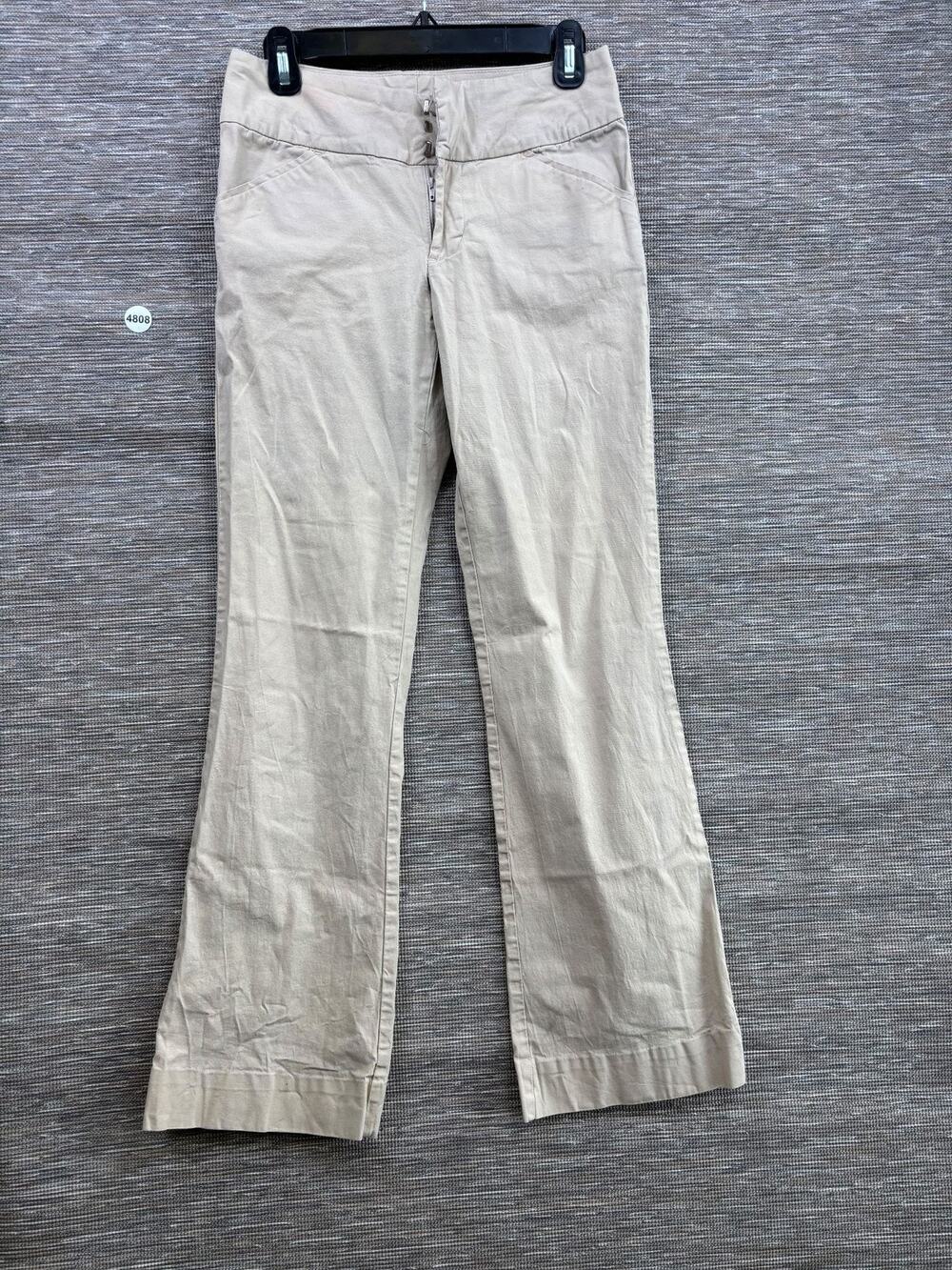 Boston Proper Pants Womens 4 Beige Chino Twill Bootcut Stretch Workwear Career